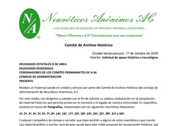 Llamado a aportar fotos y testimonios de Asambleas Mexicanas