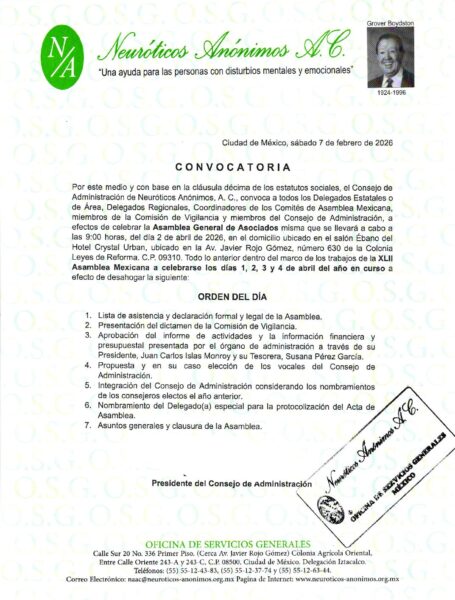 Convocatoria XLII AM 2026 mod